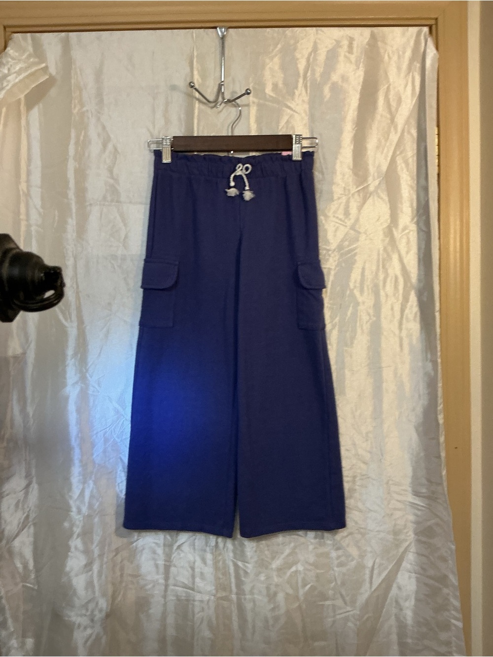 Tommy Bahama Navy Wide-Leg Cargo Knit Pants
